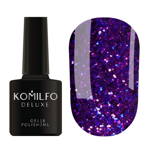 Gel Polish Komilfo Stardust Glitter 005 (violet-blue with glitters), 8 ml Gel Polish Komilfo Stardust Glitter 005 (violet-blue with glitters), 8 ml