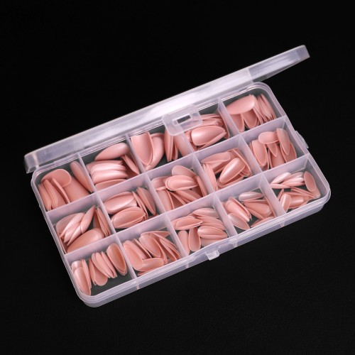 Komilfo SoFast Nail Forms Nude Almond, 300 pcs