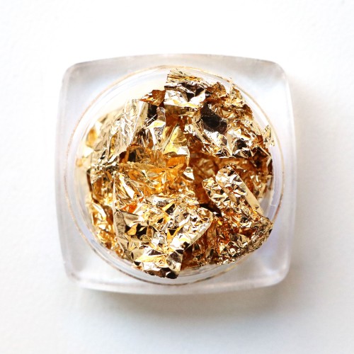 Komilfo Foil crimped for nails in a tin, gold
