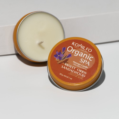 Massage candle Komilfo Massage Candle – Violet Orris Sandalwood, 30 g