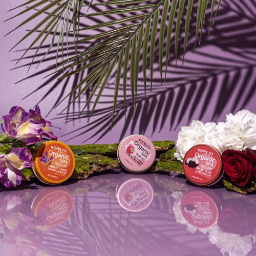 Massage candle Komilfo Massage Candle – Violet Orris Sandalwood, 30 g