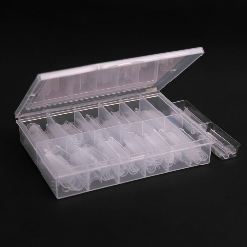 Komilfo Top Nail Forms, Long Arch – Top nail forms, arched, long, 130 Pieces