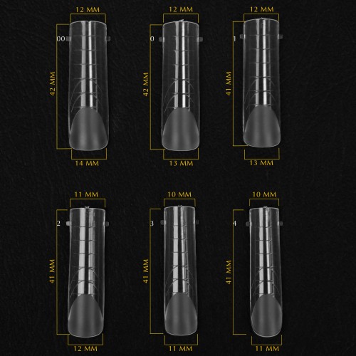 Komilfo Top Nail Forms, Long Arch – Top nail forms, arched, long, 130 Pieces