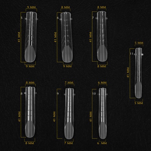 Komilfo Top Nail Forms, Long Arch – Top nail forms, arched, long, 130 Pieces