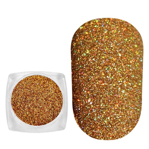Komilfo spangles 003, size 0.08 mm, (gold, hologram), 2.5 g