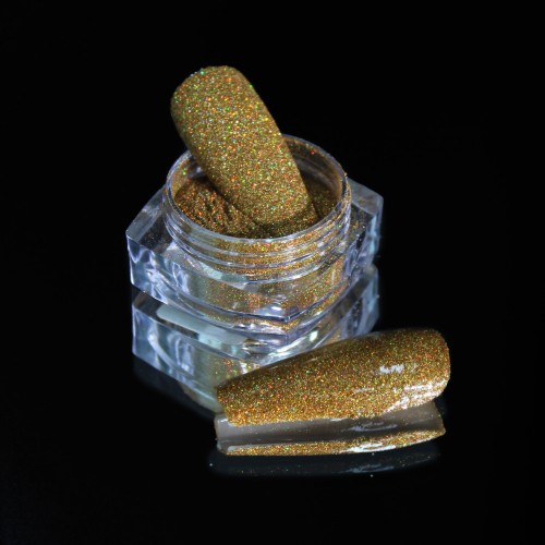 Komilfo spangles 003, size 0.08 mm, (gold, hologram), 2.5 g