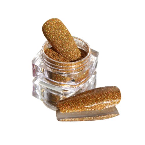 Komilfo spangles 003, size 0.08 mm, (gold, hologram), 2.5 g