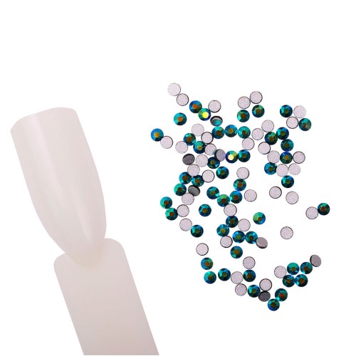 Komilfo rhinestones (pack of 100), Jet Black AB, size 5