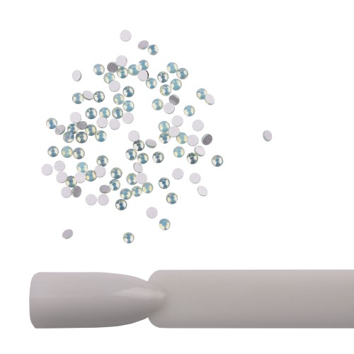 Komilfo Rhinestones Green Opal, size 6 (pack of 100)