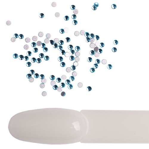 Komilfo rhinestones (pack of 100), Aquamarine, size 3