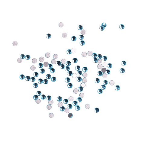 Komilfo rhinestones (pack of 100), Aquamarine, size 3 Komilfo rhinestones (pack of 100), Aquamarine, size 3