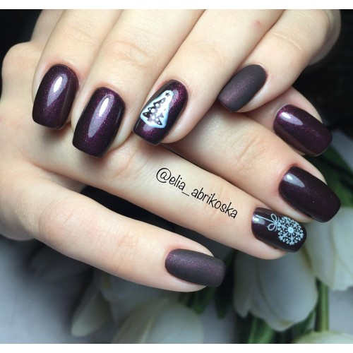 Гель-лак Komilfo Deluxe Series №D095 (фиолетово-бордовый с шиммером), 8 мл