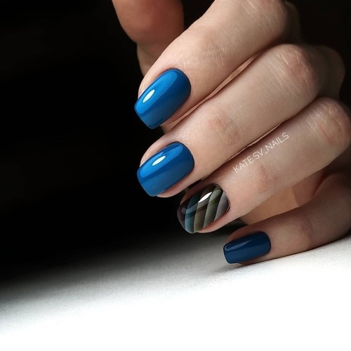 Гель-лак Komilfo Deluxe Series №D219 (приглушенный бирюзово-синий, эмаль), 8 мл