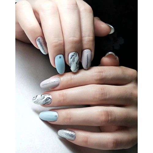 Gel polish Komilfo Deluxe Series D289 (moonbeam, whitish gray, enamel), 8 ml