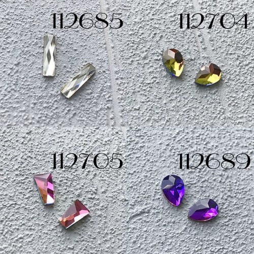 Komilfo Teardrop stones full (4×6 mm) Purple flare, 2 pieces