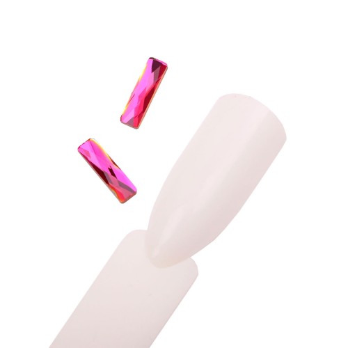 Komilfo Rectangle long stones (2×9 mm) Purple Flare, 2 pieces