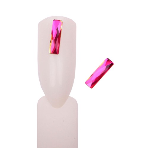 Komilfo Rectangle long stones (2×9 mm) Purple Flare, 2 pieces