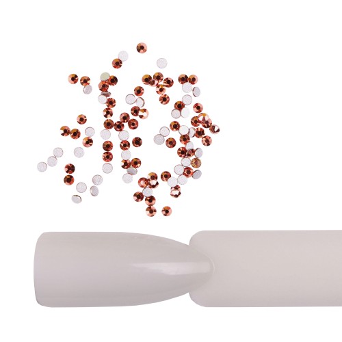 Komilfo Rose Gold rhinestones, size 3 (100 pieces in a package)