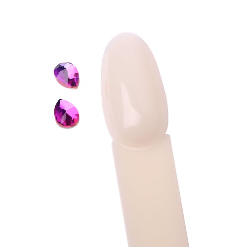 Komilfo Teardrop stones full (4×6 mm) Purple flare, 2 pieces