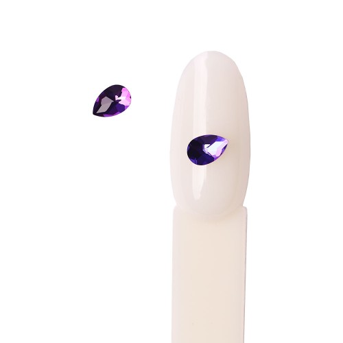 Komilfo Teardrop stones full (4×6 mm) Purple flare, 2 pieces