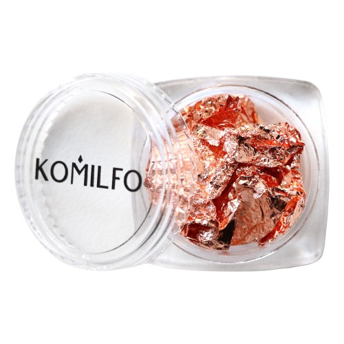 Komilfo Foil crimped for nails in a tin, rose gold Komilfo Foil crimped for nails in a tin, rose gold