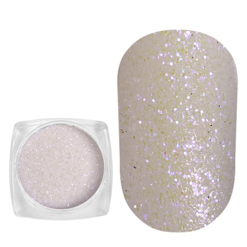 Komilfo spangles 034E, size 0.2 mm, (white with blue overflow) E2.5 g Komilfo spangles 034E, size 0.2 mm, (white with blue overflow) E2.5 g