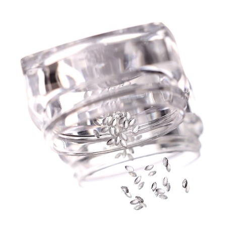 Komilfo texture rivets oval small 1*2 mm, silver, 50 pcs