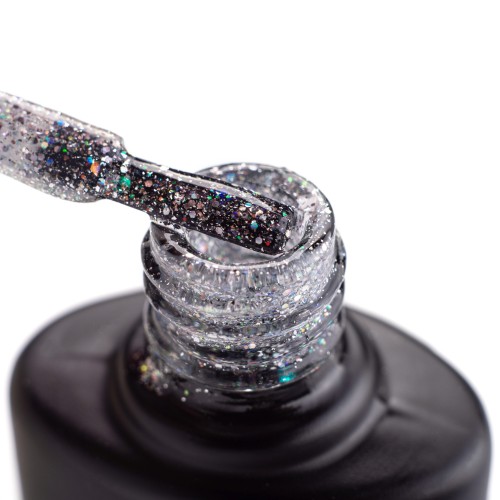 Gel Polish Komilfo Glow Attack 001 (silver-holographic), 8 ml