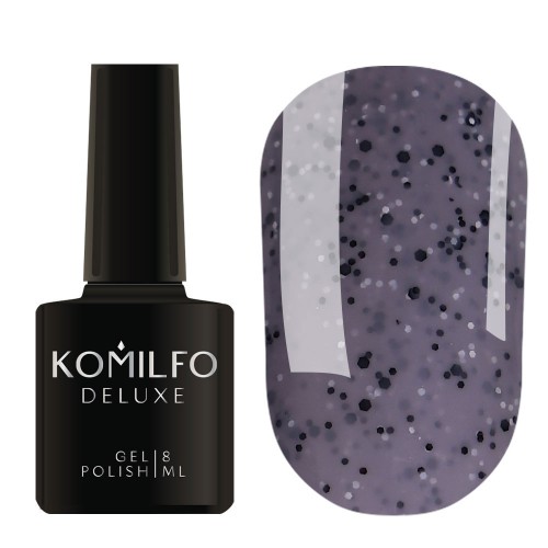 Gel Polish Komilfo Dragon Fruit DF002 (gray with splashes), 8 ml Gel Polish Komilfo Dragon Fruit DF002 (gray with splashes), 8 ml