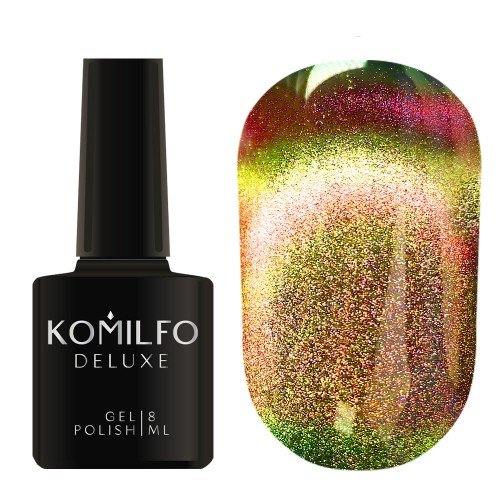 Gel Polish Komilfo 9D Cat’s eye 002 (light green-gold, magnetic), 8 ml Gel Polish Komilfo 9D Cat’s eye 002 (light green-gold, magnetic), 8 ml