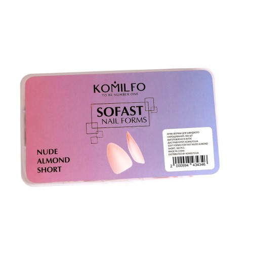 Komilfo SoFast Nail Forms Nude Almond Short, 360 pcs Komilfo SoFast Nail Forms Nude Almond Short, 360 pcs