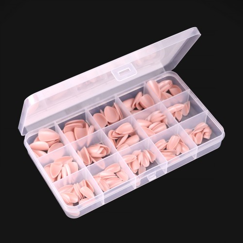 Komilfo SoFast Nail Forms Nude Almond Short, 360 pcs