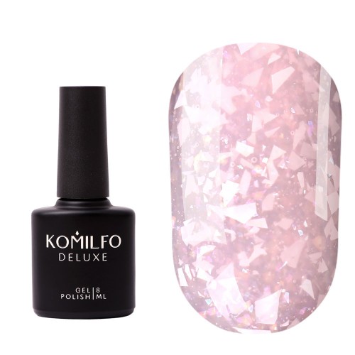 Komilfo Glassy Base GB005 (pale pink with flakes), 8 ml