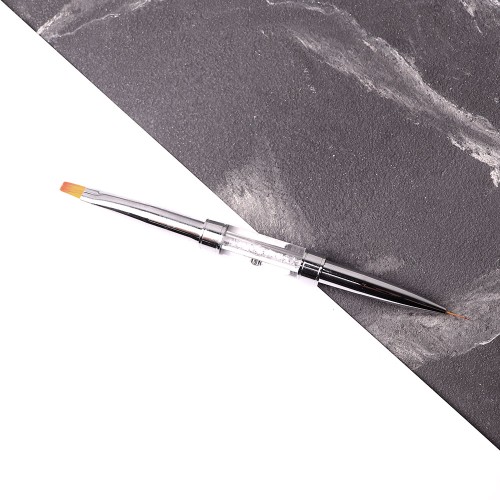 Komilfo Double Gel flat 6 (Nylon)/Liner 9 (Nylon) brush