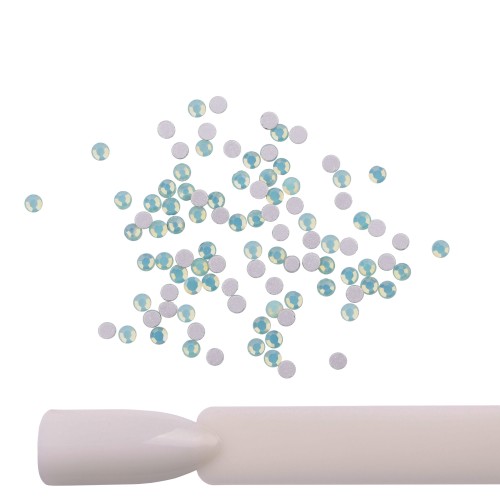 Komilfo Rhinestones Green Opal, size 8 (pack of 100)