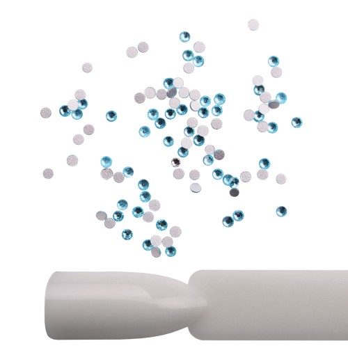 Komilfo rhinestones (pack of 100), Aquamarine, size 4