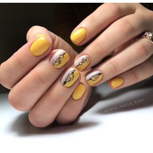 Гель-лак Komilfo Deluxe Series №D166 (темно-желтый, эмаль), 8 мл