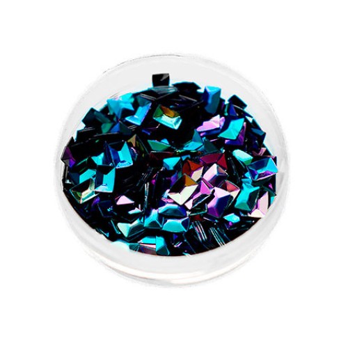 Komilfo 3D Dragon Scale №034, rectangle, Black AB, (1 g) Komilfo 3D Dragon Scale №034, rectangle, Black AB, (1 g)