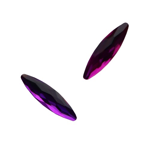 Komilfo Boat long stones (3×10 mm) Purple flare, 2 pieces
