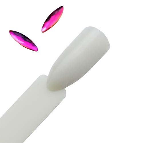 Komilfo Boat long stones (3×10 mm) Purple flare, 2 pieces