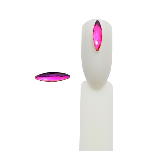 Komilfo Boat long stones (3×10 mm) Purple flare, 2 pieces