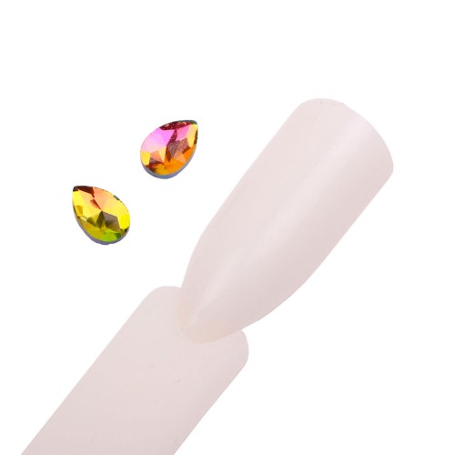 Komilfo Teardrop stones full (4×6 mm) Rainbow, 2 pieces