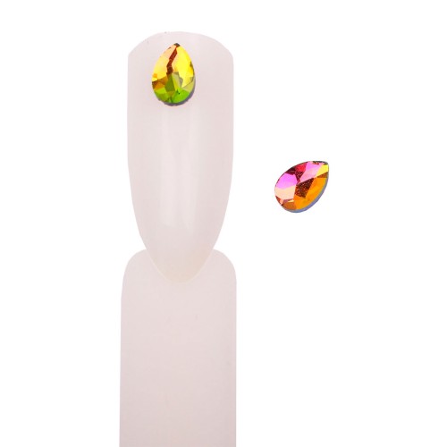 Komilfo Teardrop stones full (4×6 mm) Rainbow, 2 pieces