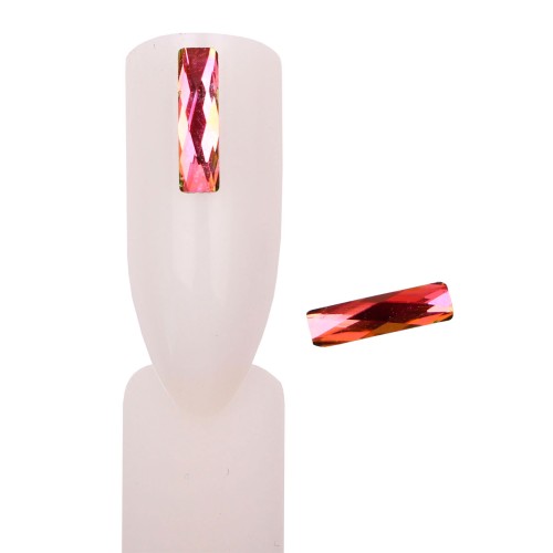 Komilfo Rectangle stones long (2×9 mm) Rainbow, 2 pieces