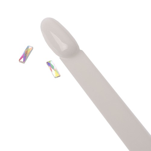 Komilfo stones P03 in the shape of a rectangle (2×9 mm) Crystal AB, 2 pieces