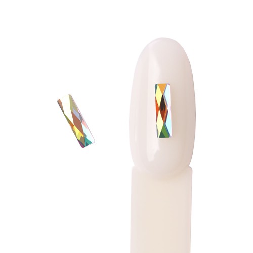 Komilfo stones P03 in the shape of a rectangle (2×9 mm) Crystal AB, 2 pieces