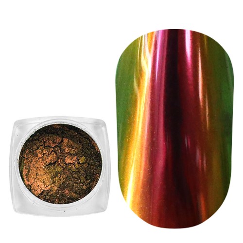 Komilfo rubbing Beetle №002 (green-pink-gold), 0.5 g