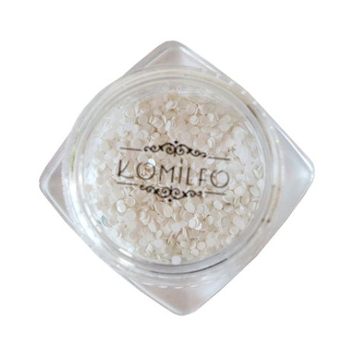 Komilfo disco design №034, white, 1 mm, (1 g) Komilfo disco design №034, white, 1 mm, (1 g)