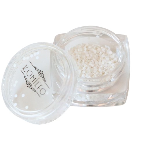 Komilfo disco design №034, white, 1 mm, (1 g)