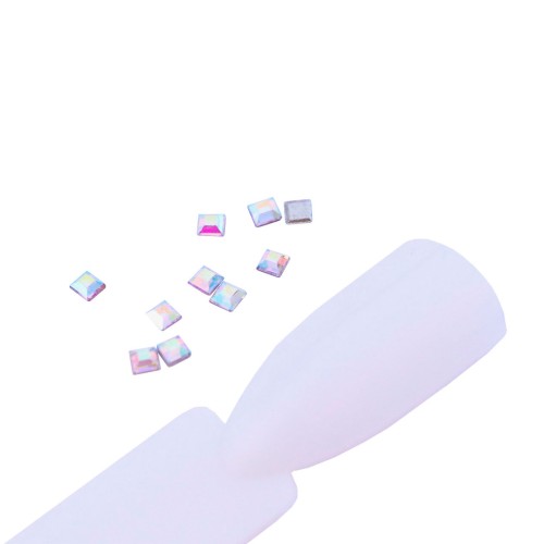 Komilfo stones Square (2x2mm) Crystal AB (10 pcs.)